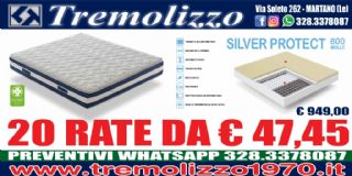 MATERASSO MOLLE INSACCHETTATE SILVER PROTECT 160X190